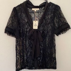 Lace Black Blouse